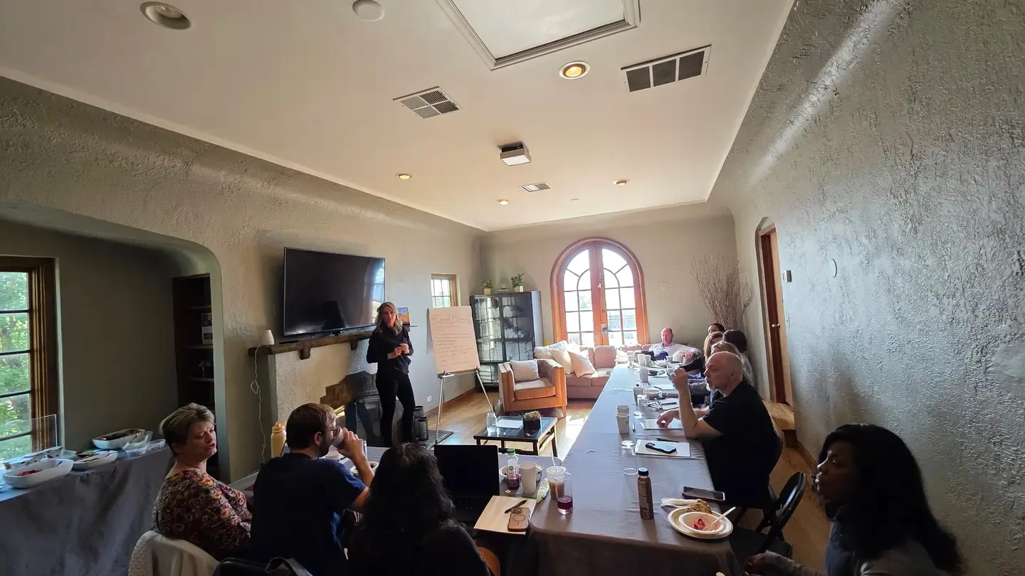 Stephanie leading a hands-on workshop