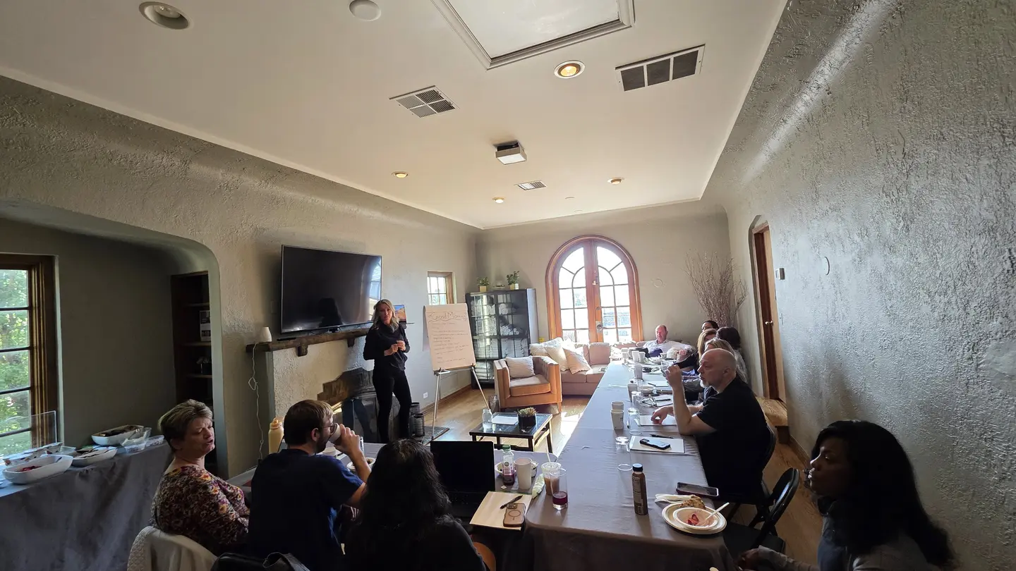Stephanie leading a hands-on workshop